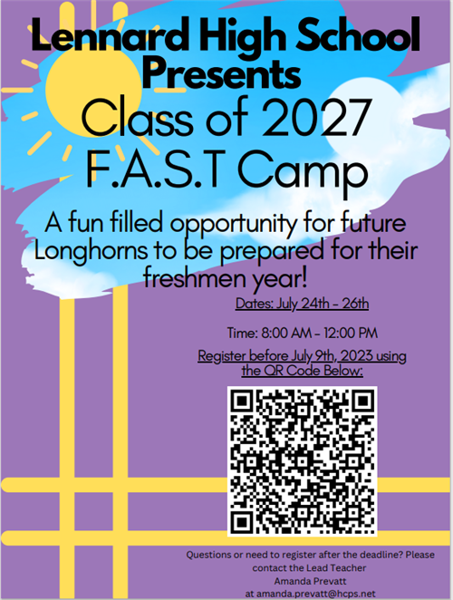Fast Camp Questions contact Ms. Prevatt